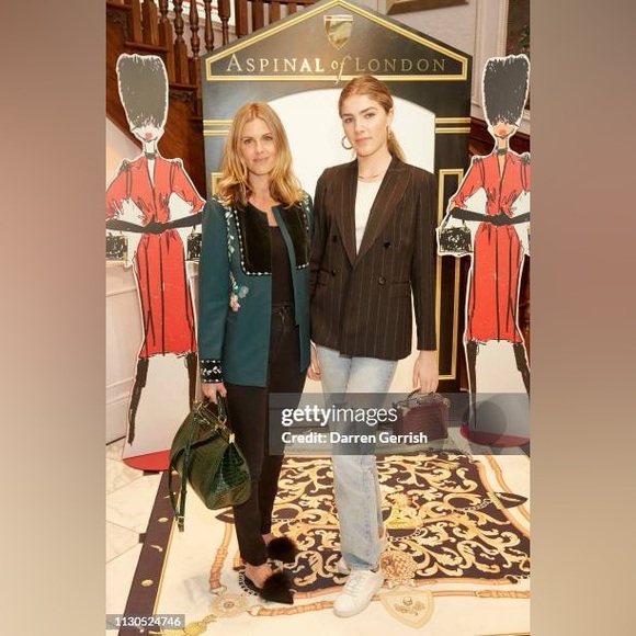 Aspinal of London Large Florence Bag Evergreen Patent Croc - Picture 12 of 15